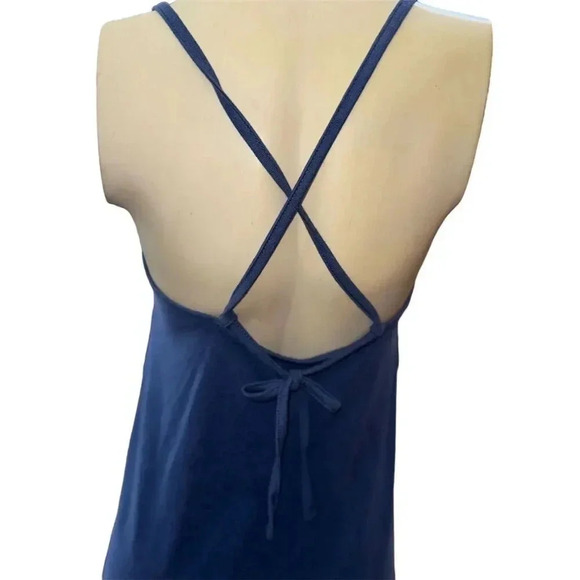 GAP Sleeveless Swing Dress Blue Criss-Cross Back Straps Size S/Petite - Picture 2 of 11